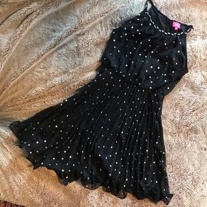 Gorgeous dress with silver polka dots!